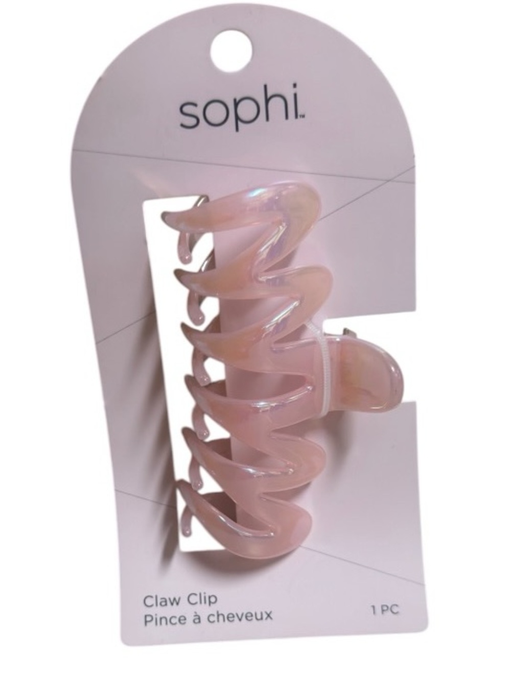 Sophi Pink Iridescent Large Hair Claw Clip NWT